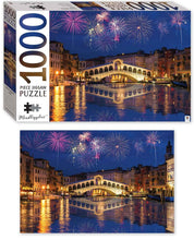 Load image into Gallery viewer, Mindbogglers Rialto Bridge Venice Italy 1000 Piece Puzzle Box Happier Every Chapter