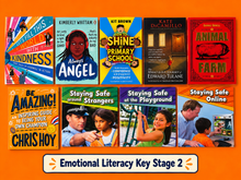 Load image into Gallery viewer, Emotional Literacy and Intelligence Book Bundle | Feelings, Wellbeing and SEL Books for EYFS to KS4 Children's Book Bundle Happier Every Chapter