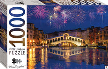 Load image into Gallery viewer, Mindbogglers Rialto Bridge Venice Italy 1000 Piece Puzzle Box Happier Every Chapter