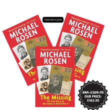 Load image into Gallery viewer, The Missing The True Story of My Family in World War II (Paperback) - 30 Copy Class Set (KS2) Children's Book Bundle Happier Every Chapter
