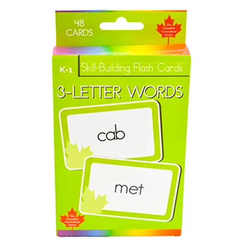 3-Letter Words Skill Building Flash Cards