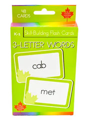 3-Letter Words Skill Building Flash Cards