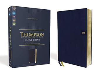 NIV, Thompson Chain-Reference Bible, Large Print, Leathersoft, Navy, Red Letter, Comfort Print: New International Version, Leathersoft, Navy, Thompson Chain-reference Bible Imitation Leather – Large Print