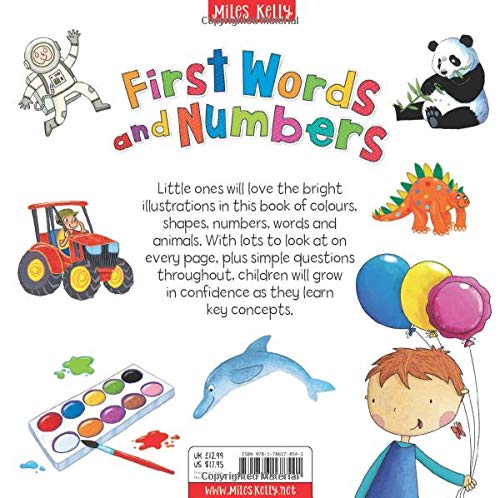 First Words and Numbers: 96 Pages Packed Full of Big, Bold, Beautiful Illustrations for Children aged 3+ (Miles Kelly) Hardcover