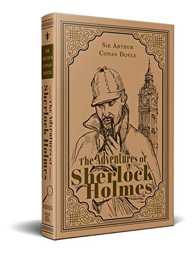 The Adventures of Sherlock Holmes; Sir Arthur Conan Doyle Classic Novel, (Mystery, Crime Solving), Ribbon Page Marker, Perfect for Gifting  Happier Every Chapter   