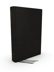 NET Bible, Thinline Large Print, Genuine Leather, Black, Comfort Print: Holy Bible Leather Bound €“ Large Print