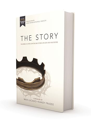 NIV, The Story, Hardcover, Comfort Print: The Bible as One Continuing Story of God and His People Hardcover Adult Non-Fiction Happier Every Chapter   