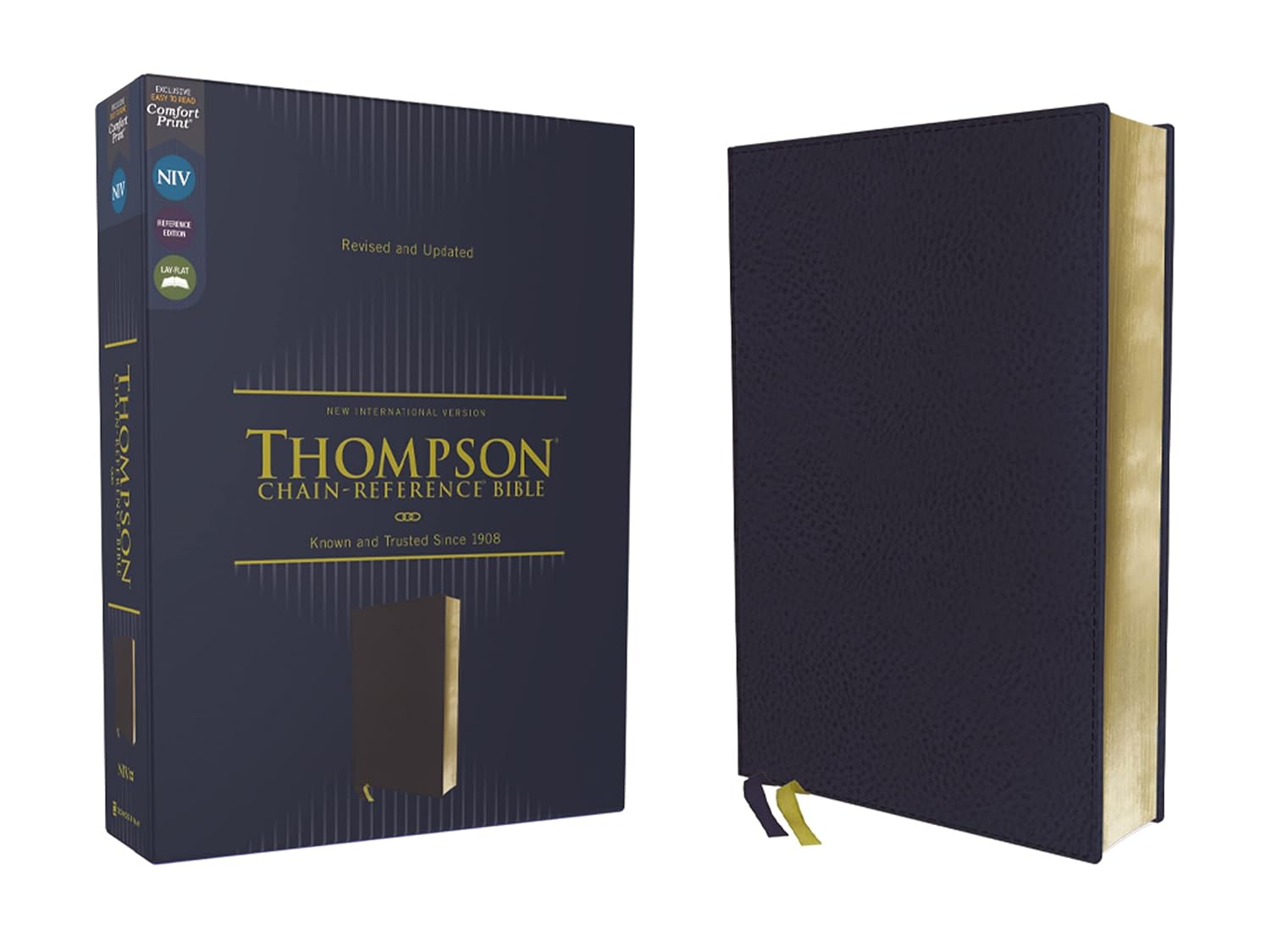 NIV Holy Bible: New International Version, Leathersoft, Navy, Thompson Chain-reference Bible Imitation Leather
