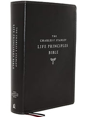 NIV The Charles F. Stanley Life Principles Bible (Green/Black Leathersoft) (Imitation Leather)
