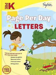 Pre-K Page Per Day: Letters: Alphabet Recognition, Uppercase Letters, Lowercase Letters, Writing Letters (Sylvan Page Per Day Series, Language Arts) Paperback