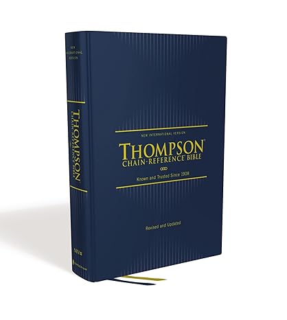 Niv, Thompson Chain-Reference Bible, Hardcover, Navy, Red Letter, Comfort Print: New International Version, Thompson Chain-reference Bible, Navy, Red Letter, Comfort Print Hardcover Adult Non-Fiction Happier Every Chapter   