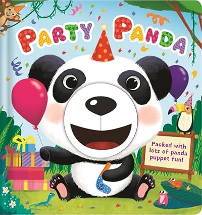 Party Panda Hand Puppet Fun Hardcover Children's Books Happier Every chapter