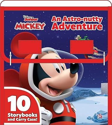 Disney Junior Mickey: An Astro-Nutty Adventure 10 Storybooks and Carry Case! Product Bundle Children's Books Happier Every Chapter