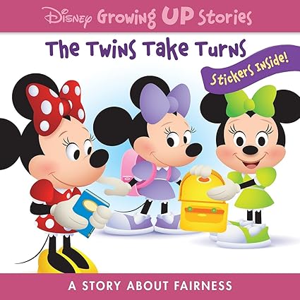 Disney Growing Up Stories with Minnie Mouse - The Twins Take Turns - A Story About Fairness - Stickers Inside! - PI Kids Perfect Paperback Children's Books Happier Every chapter