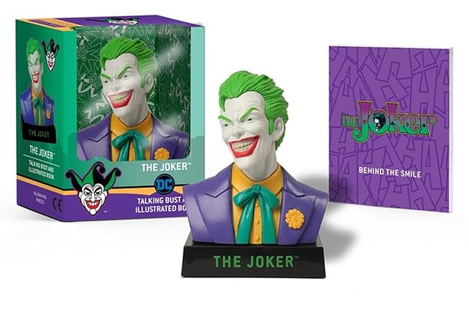 The Joker Talking Bust and Illustrated Book (RP Minis) Paperback Comics & Graphic Novels Happier Every Chapter   