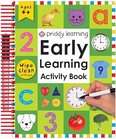 Wipe Clean: Early Learning Activity Book (Wipe Clean Activity Books) Spiral-bound Children's Books Happier Every Chapter   