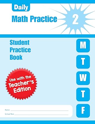 Daily Math Practice, Grade 2 Student Edition Workbook Paperback Children's Books Happier Every chapter