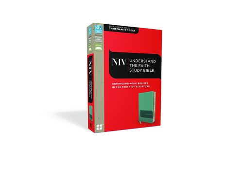 NIV Understand The Faith Study Bible (Turquoise Italian Duo-Tone) (Imitation Leather) Adult Non-Fiction Happier Every Chapter   