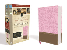 Load image into Gallery viewer, NIV Cultural Backgrounds Study Bible: New International Version, Pink/Brown, Leathersoft, Personal Size, Bringing to Life the Ancient World of Scripture Imitation Leather  Happier Every Chapter   
