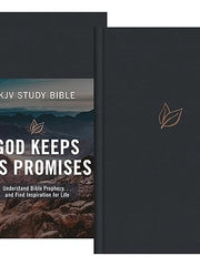 The God Keeps His Promises KJV Study Bible [Slate Leaf]: Understand Bible Prophecy. . .and Find Inspiration for Life Hardcover