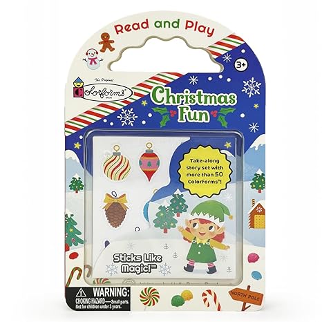 Christmas Fun (Colorforms): Includes over 50 Colorforms! Board book Children's Books Happier Every Chapter   