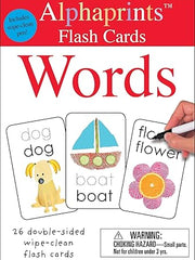 Alphaprints: Wipe Clean Flash Cards Words Board book