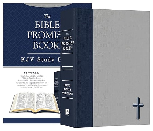 The Bible Promise Book KJV Bible [Oxford Navy] Hardcover Adult Non-Fiction Happier Every Chapter   