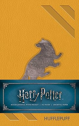 Harry Potter: Hufflepuff Ruled Pocket Journal Hardcover Children's Books Happier Every chapter