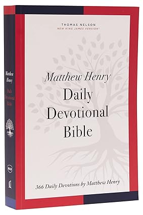 NKJV, Matthew Henry Daily Devotional Bible, Paperback, Red Letter, Comfort Print: 366 Daily Devotions by Matthew Henry Paperback