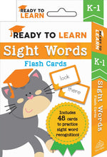 Load image into Gallery viewer, Ready to Learn: K-1 Sight Words Flash Cards: Includes 48 Cards to Practice Sight Word Recognition! Cards – July 7, 2020 by Editors of Silver Dolphin Books (Author) Happier Every Chapter
