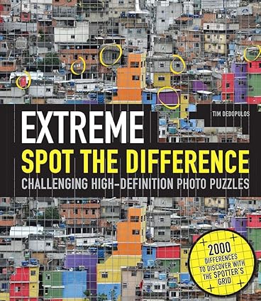 Extreme Spot the Difference: Challenging High-Definition Photo Puzzles (Y) Hardcover Children's Books Happier Every Chapter