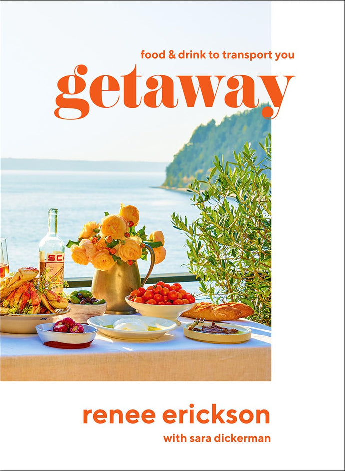 Getaway: Food & Drink to Transport You Hardcover – April 27, 2021 by Renee Erickson (Author), Jeffry Mitchell (Illustrator), Jim Henkens (Photographer), Diana Henry (Foreword) Happier Every Chapter