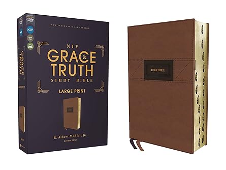Niv, the Grace and Truth Study Bible (Trustworthy and Practical Insights), Large Print, Leathersoft, Brown, Red Letter, Thumb Indexed, Comfort Print: ... Brown, Leathersoft, Red Letter, Comfort Print Imitation Leather Adult Non-Fiction Happier Every Chapter