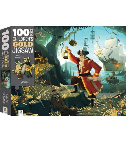 100-Piece Children's Gold Jigsaw: Pirate Treasure Unbound  Ndah Mbawa @ Happier Every Chapter   