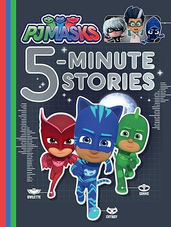 PJ Masks 5-Minute Stories Hardcover Children's Books Happier Every Chapter   