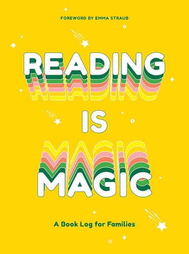 Reading Is Magic: A Book Log for Families Hardcove Adult Non-Fiction Happier Every Chapter   