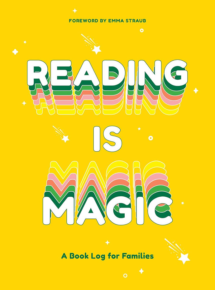 Reading Is Magic: A Book Log for Families Hardcove Adult Non-Fiction Happier Every Chapter   