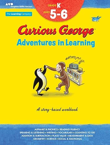 Curious George Adventures in Learning, Kindergarten: Story-Based Learning (Learning with Curious George) Paperback Children's Books Happier Every Chapter   