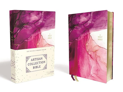 NRSV, Artisan Collection Bible, Cloth over Board, Pink, Art Gilded Edges, Comfort Print: New Revised Standard Version, Artisan Collection Bible, Pink, Art Gilded Edges, Comfort Print Hardcover Adult Non-Fiction Happier Every Chapter   