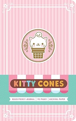 Kitty Cones Ruled Pocket Journal Hardcover