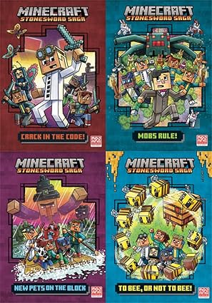 Minecraft Stonesword Saga Series 4 Books Set Hardcover