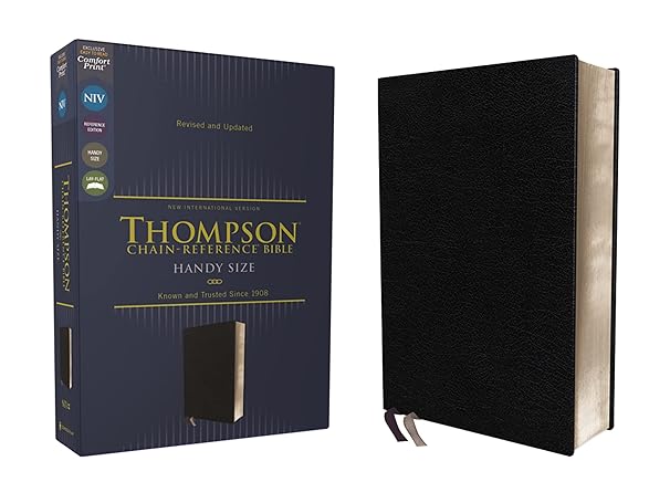 Niv, Thompson Chain-Reference Bible, Handy Size, European Bonded Leather, Black, Red Letter, Comfort Print: New International Version, European Bonded Leather, Black, Thompson Chain-reference Bible Bonded Leather Adult Non-Fiction Happier Every Chapter   