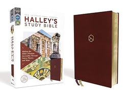 Niv, Halley's Study Bible, Leathersoft, Burgundy, Red Letter Edition, Comfort Print: Making the Bible's Wisdom Accessible Through Notes, Photos, and Maps Imitation Leather Adult Non-Fiction Happier Every Chapter