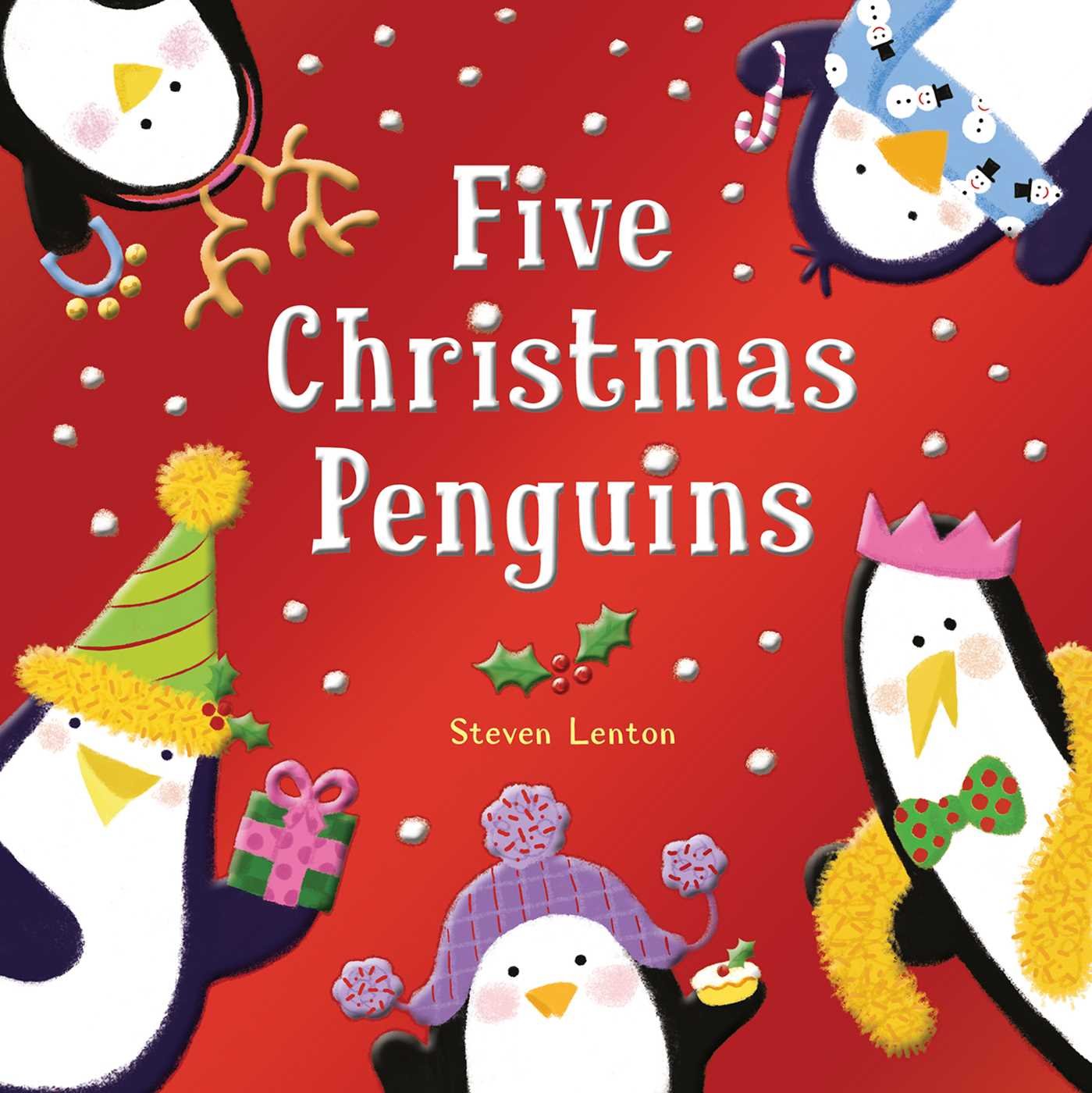 Five Christmas Penguins Board Book Picture Book
