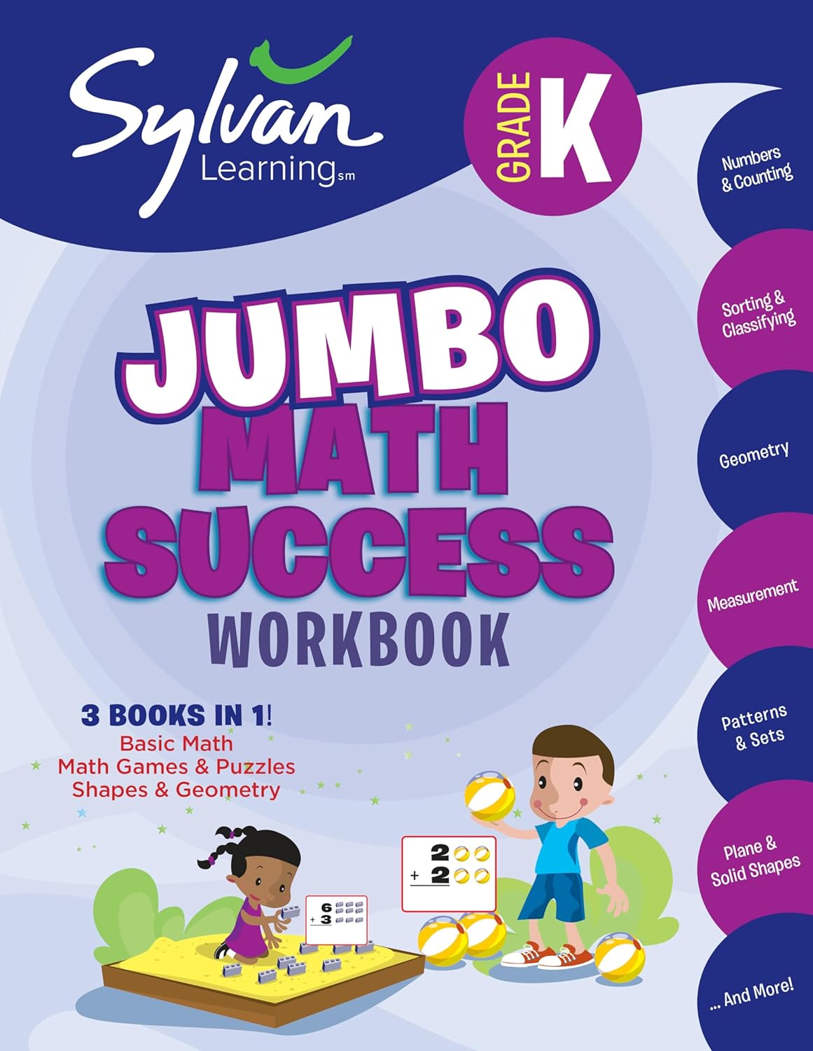 Kindergarten Jumbo Math Success Workbook: Activities, Exercises, and Tips to Help You Catch Up, Keep Up, and Get Ahead (Sylvan Math Super Workbooks) Paperback €“ 8 Jan. 2019 by Sylvan Learning (Author)