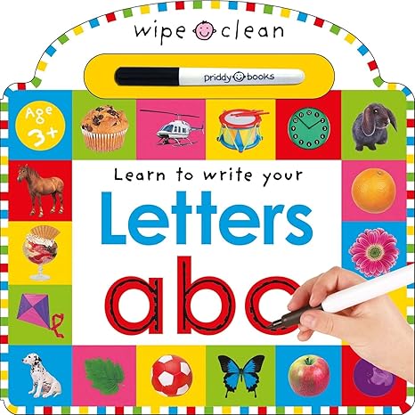 Letters A B C (Wipe Clean: Learn to Write) Board book Children's Books Happier Every Chapter   