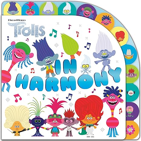 In Harmony (DreamWorks Trolls) Board book Children's Books Happier Every Chapter   