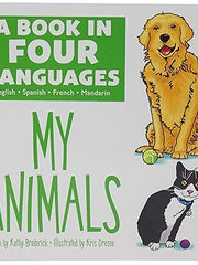 A Book in Four Languages: My Animals Board book