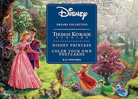 Disney Dreams Collection Thomas Kinkade Studios Disney Princess Color Your Own P Board book Adult Non-Fiction Happier Every Chapter