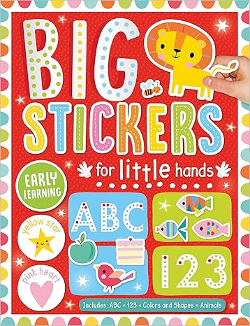 Big Stickers for Little Hands Early Learning Paperback Children's Books Happier Every Chapter   